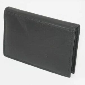 Genuine Leather Unisex Black Wallet for Credit Card, ID, & Pictures 💸
